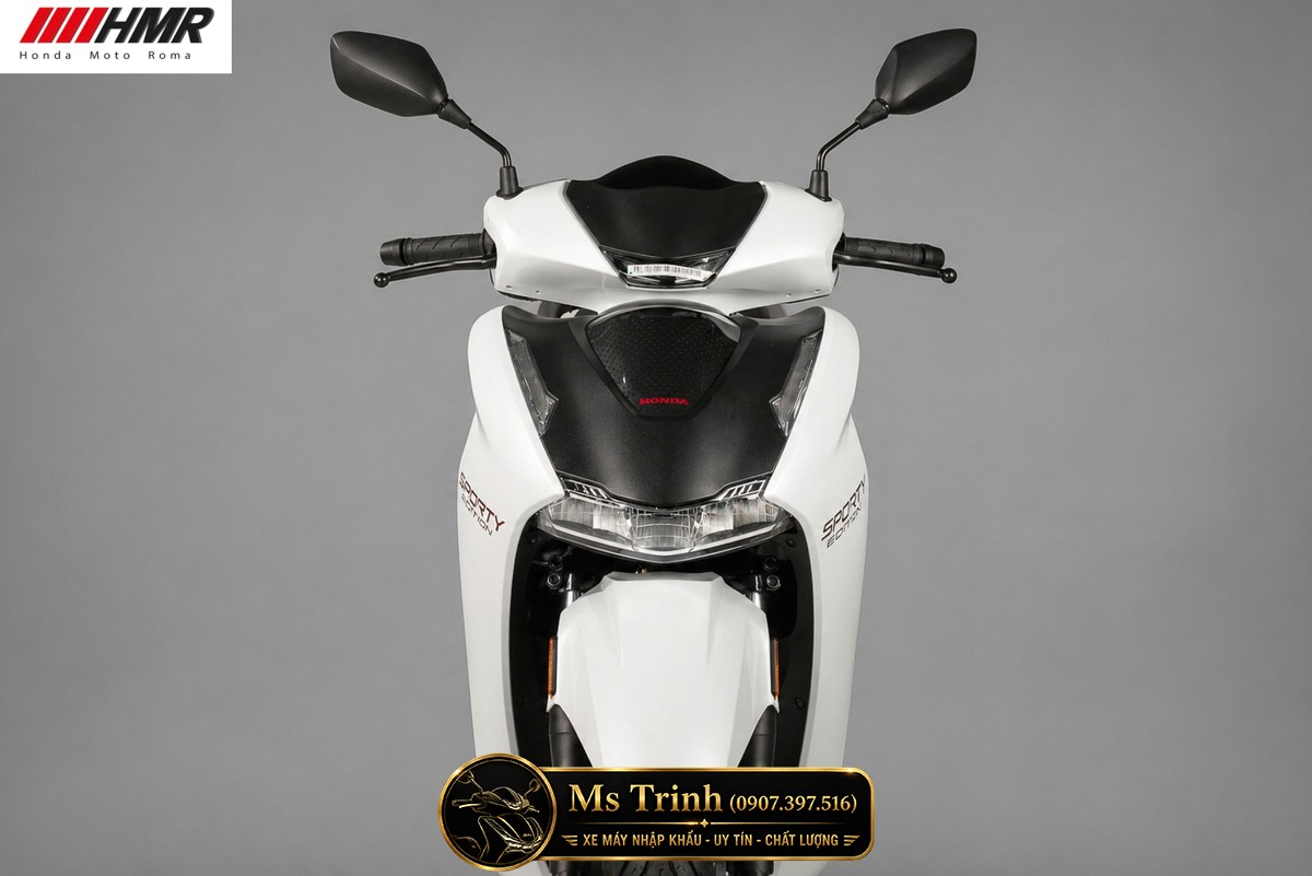 Honda SH350i nhập Ý 2026 tại Moto Đồng Tháp - SH350i Sporty Trắng Nhám, Xám Bóng Đẳng Cấp Chuẩn Ý