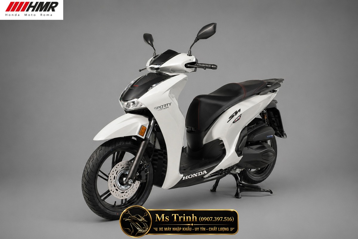 Honda SH350i nhập Ý 2026 tại Moto Đồng Tháp - SH350i Sporty Trắng Nhám, Xám Bóng Đẳng Cấp Chuẩn Ý