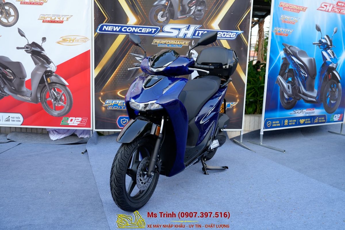 Honda SH150 Vetro Blue 2026 Limited Edition - Siêu phẩm SH Ý dàn áo xanh trong suốt cực hiếm tại Moto Đồng Tháp